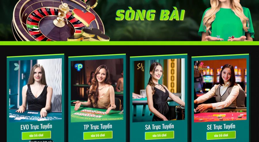 Sảnh cá cược casino trực tuyến uy tín đến từ nhiều đối tác hàng đầu