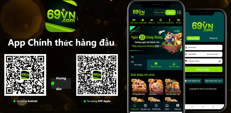 Tải app 69VN về điên thoại