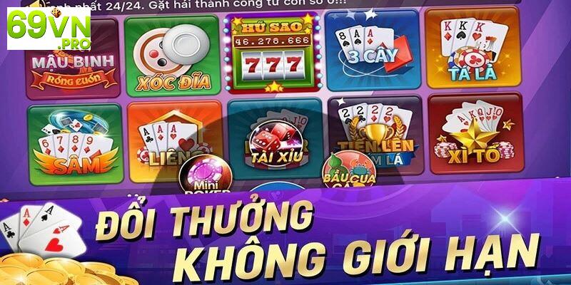 Danh sách các game bài 69VN hấp dẫn